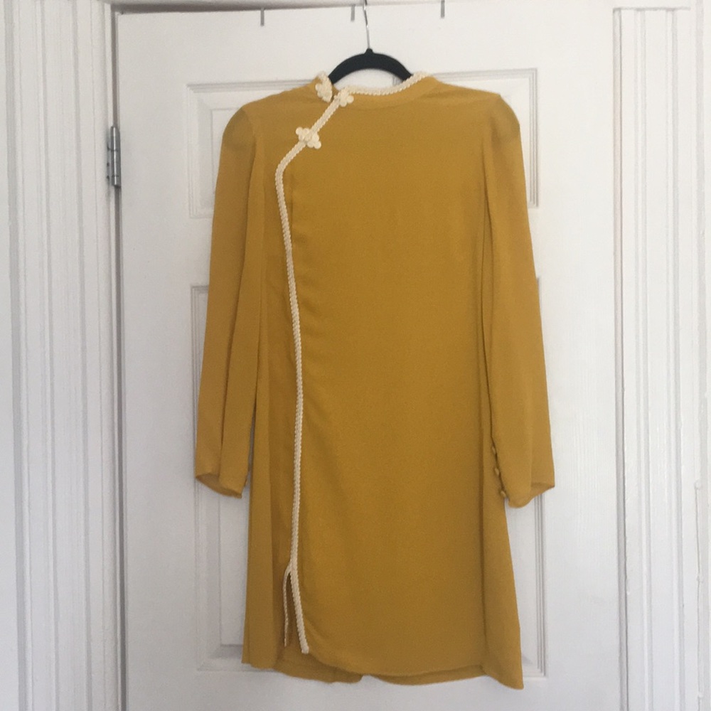 Mustard Cheongsam Inspired Dress